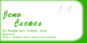 jeno csepes business card